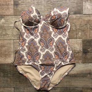 J Crew Luxury Underwire Support Swimsuit Size 14